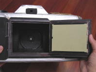 4 X 5
                film inserted into holder