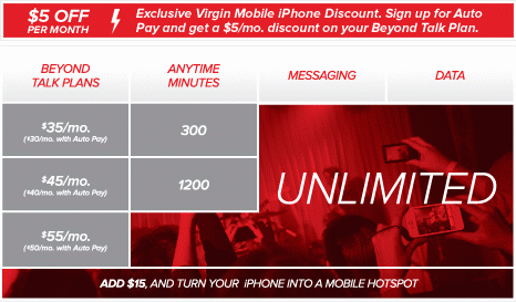 Virgin Mobile USA iPhone plans