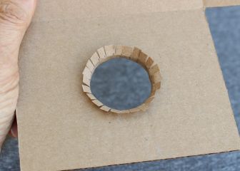 Lens holder strip
                glued