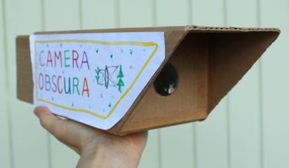 Camera obscura with lens hood