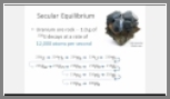 Link to YouTube video on secular equilibrium