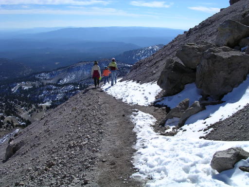 Mt. Lassen walking on snow