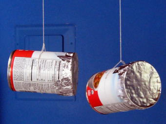 Hanging soup cans